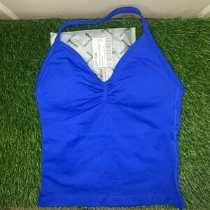 Dfyne impact longline strappy top deep sea blue small